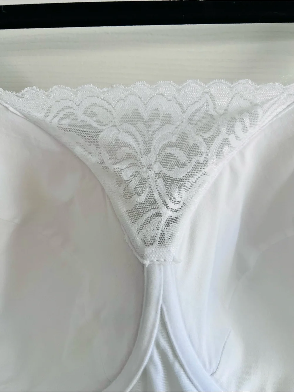 Jodee 40D White Mastectomy Bra Pocketed Wire Free Post Surgery Lace Comfort - Picture 7 of 7
